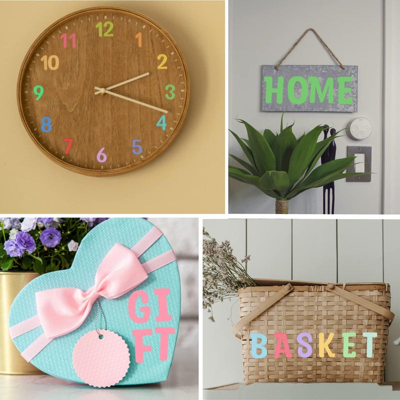 Focal20 168 Pcs Wooden Letters 1 Inch for Crafts with Storage Box Unfinished Wooden Alphabet Letters Numbers and Symbol Small Wood Letters for DIY Painting Arts Home Decorations - Image 4
